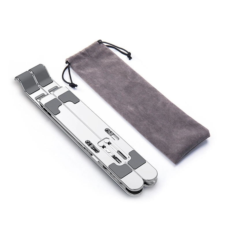 Suporte Aluminio De Notebook Articulado Dobrável Ergonomico Prateado