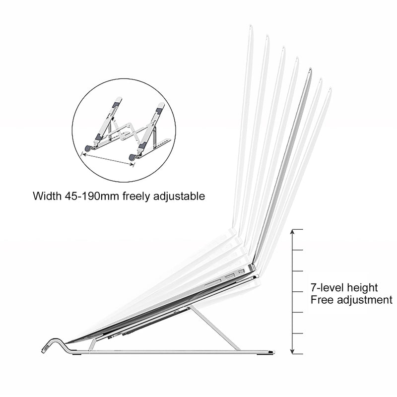 Suporte Aluminio De Notebook Articulado Dobrável Ergonomico Prateado