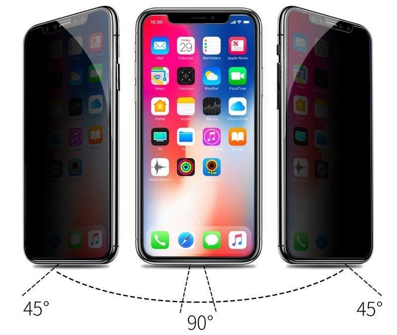 Película p/ iPhone de Vidro Temperado - Tela de Privacidade (3 unidades)